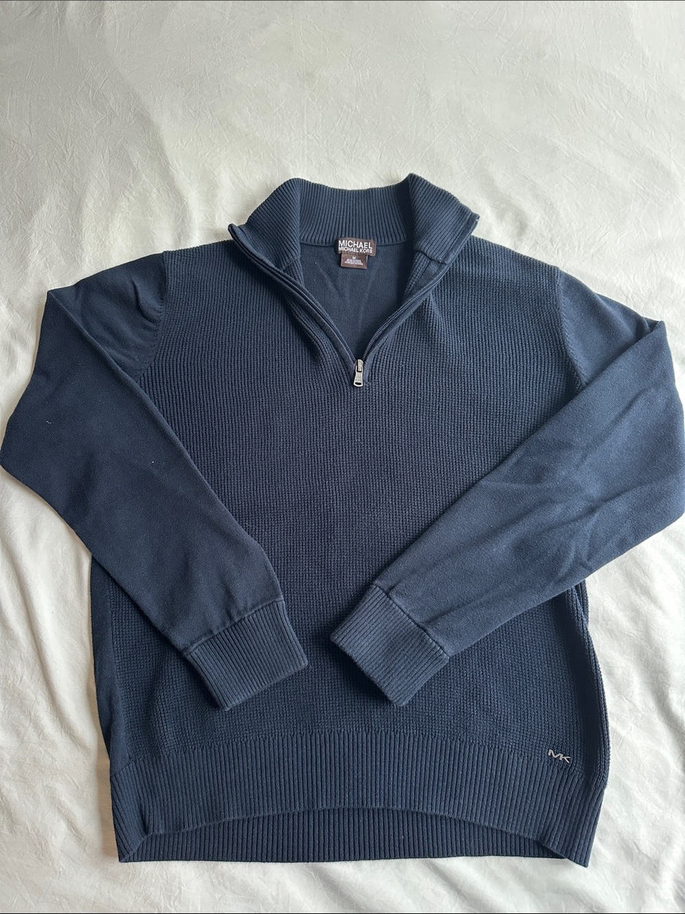 Michael Kors Men's Dark Navy Half-Zip Pullover Sweater